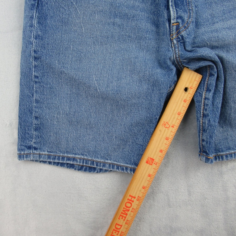 Levis 501 Mens Blue Denim Jean Shorts Size 33 Button Fly 36512-0057 Medium Wash - Picture 5 of 12